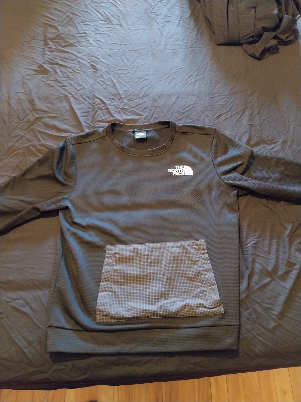 The North Face Crewneck Sweatshirt - Charcoal with Front Pocket